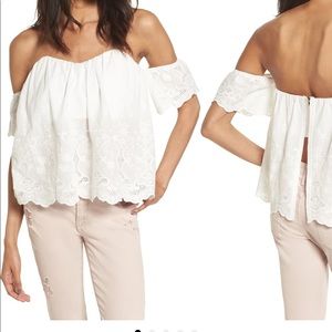 White strapless shirt